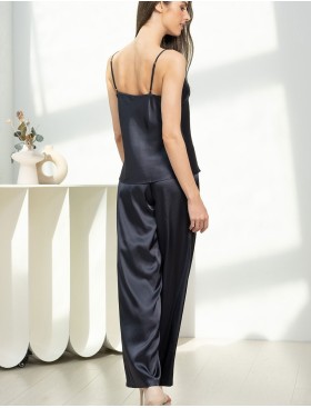 Шелковая пижама тройка Mia-Amore EMMANUELLE 4345, Цвет: черника, Размеры: 3XL, изображение 3