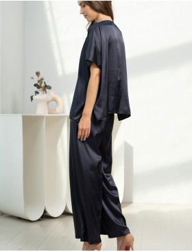 Шелковый комплект с брюками Mia-Amore EMMANUELLE 4346, Цвет: черника, Размеры: M, изображение 3