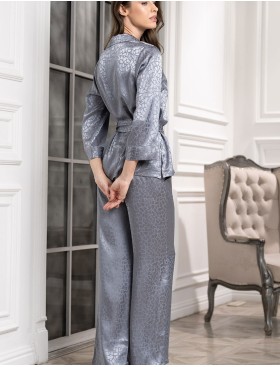 Атласный комплект Mia-Amore JOANNA 7314 серебристый, Цвет: серебристый, Размеры: L, изображение 3