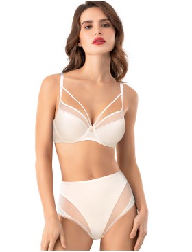 Трусики слипы высокие Mioocchi ORNELLA 8293 latte di cocco, Цвет: latte di cocco (крем, Размеры: L, изображение 2