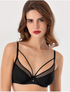 Бюстгальтер спейсер Mioocchi ORNELLA 8194 nero, Цвет: nero (черный), Размеры: 75C, изображение 4