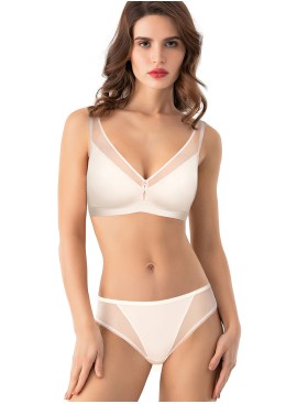 Бюстгальтер бралетт без косточек Mioocchi ORNELLA 8195 latte di cocco, Цвет: latte di cocco (крем, Размеры: 90D, изображение 2