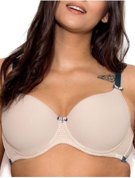 Бюстгальтер гладкий Nipplex ELENI U minimizer, Цвет: капучино, Размеры: 90E