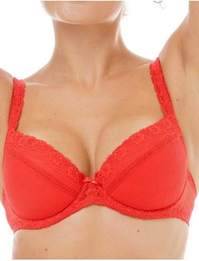Бюстгальтер балконет Sermija 121-09-L красный, Цвет: красный, Размеры: 80E
