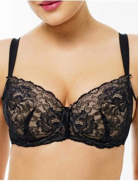 Бюстгальтер балконет пуш-ап Sermija 171-16-L чёрный, Цвет: чёрный, Размеры: 70C