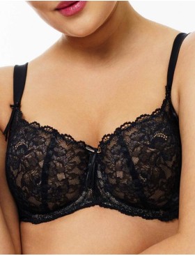 Бюстгальтер балконет мягкий Sermija 173-16-L чёрный, Цвет: чёрный, Размеры: 85C