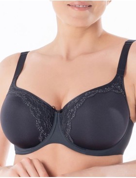Бюстгальтер спейсер Sermija NIKOL 176-18-L / 177-18-L чёрный жемчуг, Цвет: чёрный жемчуг, Размеры: 70G