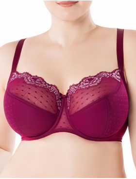 Бюстгальтер полумягкий Sermija ROZALIJA 182-21-L гранатовое вино, Цвет: гранатовое вино, Размеры: 65H