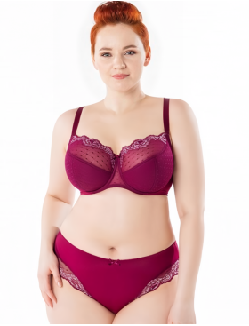 Бюстгальтер полумягкий Sermija ROZALIJA 182-21-L гранатовое вино, Цвет: гранатовое вино, Размеры: 65H, изображение 2
