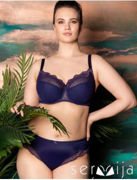 Бюстгальтер полумягкий Sermija ROZALIJA 182-21-L синий сапфир, Цвет: синий сапфир, Размеры: 75H, изображение 3