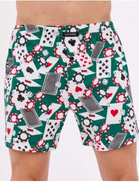 Свободные трусы шорты Cornette 001/011-14 CLASSIC зеленый/белый, Цвет: зеленый/белый, Размеры: L