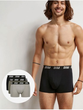 Упаковка мужских боксеров (3 шт) Dim 0DA8/3 черный/оливковый/серый, Цвет: черный/оливковый/сер, Размеры: M