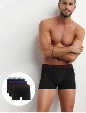 Черные мужские трусы в наборе (3 шт) Dim 005D/3 мимоза/карат/бетон, Цвет: черный (мимоза/карат/бетон), Размеры: S