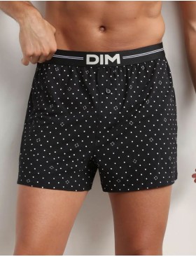 Мужские свободные трусы Dim 0DCF черный набивной, Цвет: черный, Размеры: S