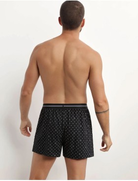 Мужские свободные трусы Dim 0DCF черный набивной, Цвет: черный, Размеры: S, изображение 2