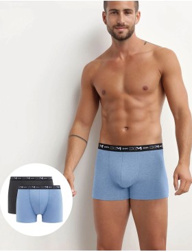 Трусы мужские боксеры набор (2 шт) Dim 6596/2 синий/антрацит, Цвет: синий/антрацит, Размеры: XL