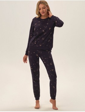 Пижама из хлопка Esotiq 42082 JOURNEY, Цвет: сине-черный, Размеры: L, изображение 2