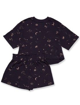 Пижама из хлопка с шортами Esotiq 42083 JOURNEY, Цвет: сине-черный, Размеры: S, изображение 6
