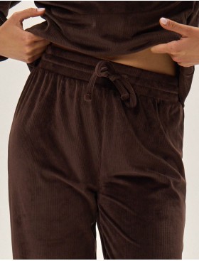 Велюровый комплект Esotiq 42095 JADE шоколадный, Цвет: шоколадный, Размеры: XL, изображение 5