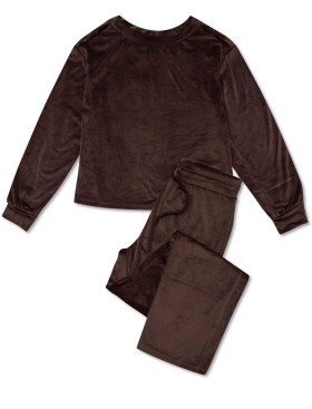 Велюровый комплект Esotiq 42095 JADE шоколадный, Цвет: шоколадный, Размеры: XL, изображение 8