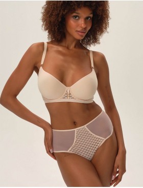 Трусы высокие слипы Esotiq OHARA 42177 пудровый, Цвет: пудровый, Размеры: L, изображение 4