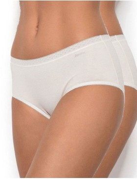 Набор трусов из хлопка (2шт) Janira PACK-2 MIDI ESENCIAL 1031481 nacar, Цвет: nacar (крем), Размеры: XL