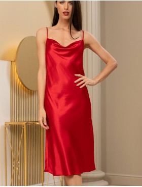 Шелковая сорочка с кружевом Mia-Amore MARJORY 3965 красный, Цвет: красный, Размеры: 3XL, изображение 3