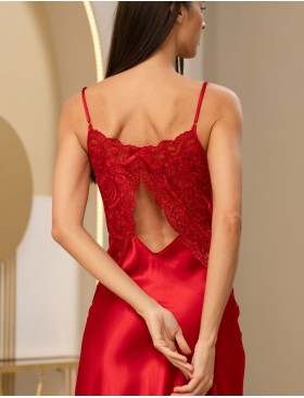 Шелковая сорочка с кружевом Mia-Amore MARJORY 3965 красный, Цвет: красный, Размеры: 3XL, изображение 4