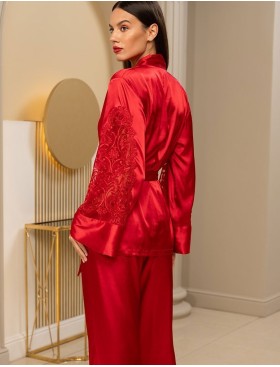 Шёлковый костюм тройка Mia-Amore MARJORY 3966 красный, Цвет: красный, Размеры: XS, изображение 3
