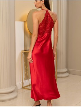 Длинная шелковая сорочка Mia-Amore MARJORY 3968 красный, Цвет: красный, Размеры: M, изображение 4