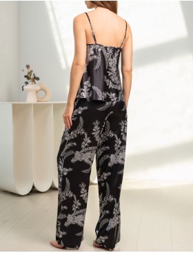 Пижама тройка из шёлка Mia-Amore MIRIAM 3454, Цвет: черный, Размеры: L, изображение 3