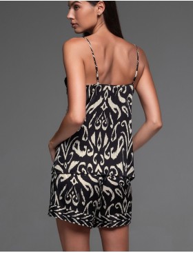 Шелковый комплект топ и шорты Mia-Amore SALMA 4202, Цвет: черный, Размеры: XL, изображение 2