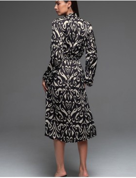 Длинная рубашка из шелка Mia-Amore SALMA 4207, Цвет: черный, Размеры: 3XL, изображение 2