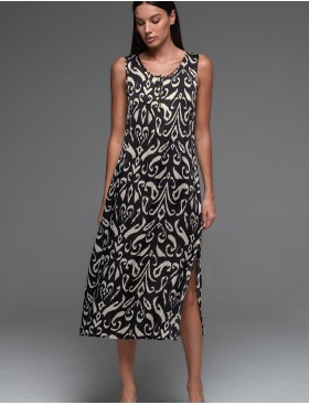 Длинная сорочка из шёлка Mia-Amore SALMA 4208, Цвет: черный, Размеры: XL, изображение 3