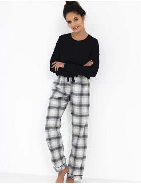 Пижама из хлопка Sensis BLANCHE, Цвет: черный, Размеры: M, изображение 3