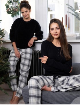 Пижама из хлопка Sensis BLANCHE, Цвет: черный, Размеры: M, изображение 4