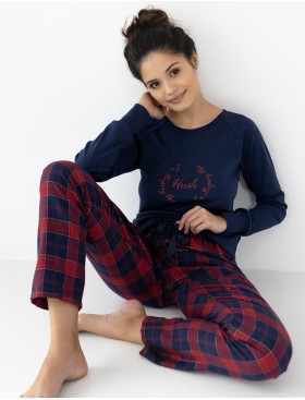 Хлопковая пижама с брюками Sensis EMMELINE, Цвет: темно-синий, Размеры: M