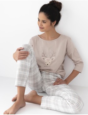 Женская пижама Sensis GAIA, Цвет: бежевый, Размеры: S, изображение 2