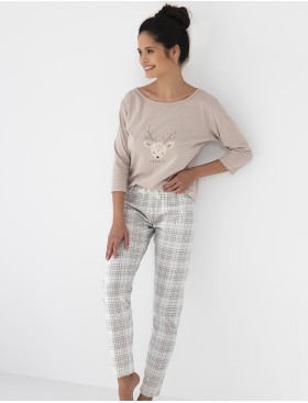 Женская пижама Sensis GAIA, Цвет: бежевый, Размеры: S, изображение 3