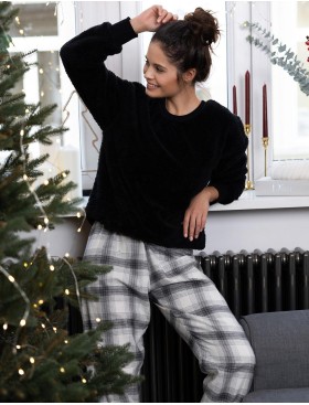 Теплая пижама Sensis MEREDITH, Цвет: черный, Размеры: M, изображение 2