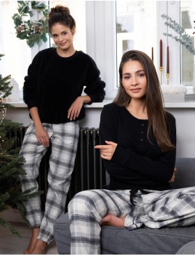 Теплая пижама Sensis MEREDITH, Цвет: черный, Размеры: M, изображение 3