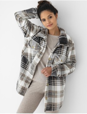 Теплая женская рубашка Sensis MILOU, Цвет: серый, Размеры: L/XL