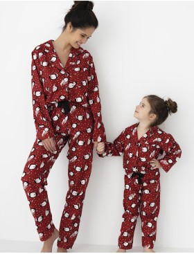 Женская пижама с брюками Sensis TIGGY, Цвет: красный, Размеры: M, изображение 2