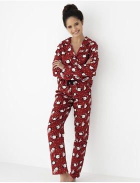 Женская пижама с брюками Sensis TIGGY, Цвет: красный, Размеры: M, изображение 3