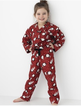 Пижама для девочки Sensis TIGGY KIDS, Цвет: бордовый, Размеры: 122-128, изображение 3