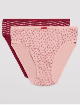 Набор трусов слипов Ysabel Mora 19011 MIDI (2 шт) розовый + бордовый, Цвет: розовый + бордовый, Размеры: S, изображение 5