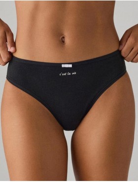 Трусы слипы 2 шт. в упаковке Ysabel Mora 19013 MIDI черный + белый, Цвет: черный + белый, Размеры: S