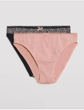 Трусы слипы 2 шт. в упаковке Ysabel Mora 19018 MINI розовый + черный, Цвет: розовый + черный, Размеры: M, изображение 5