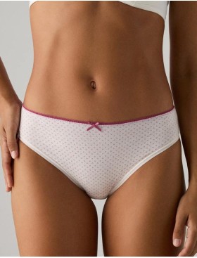 Набор хлопковых трусов Ysabel Mora 19021 MIDI (2 шт) розовый + амарант, Цвет: розовый + амарант, Размеры: M