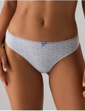 Набор хлопковых стрингов Ysabel Mora 19022 (2 шт) голубой + васильковый, Цвет: голубой + васильковы, Размеры: S